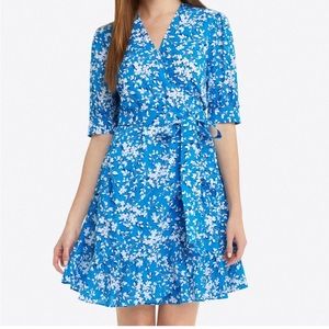 Draper James Reba Wrap Dress in Bluebell Shadow Floral Size 4